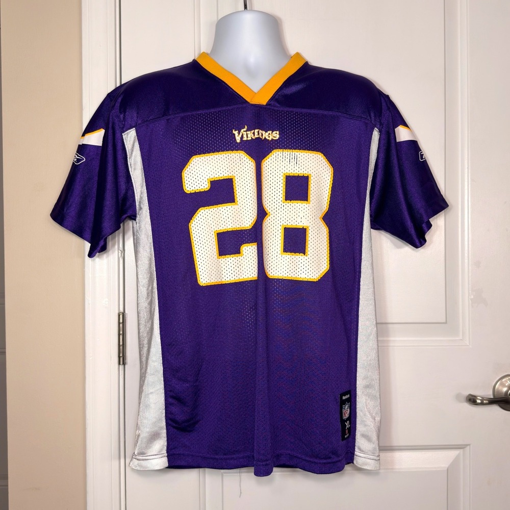 Reebok Minnesota Vikings Adrian Peterson #28 Jersey Youth XL Purple NFL